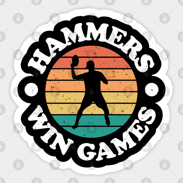 Hammers Win Games - Vintage Ultimate Disc Sticker by Designs by JB